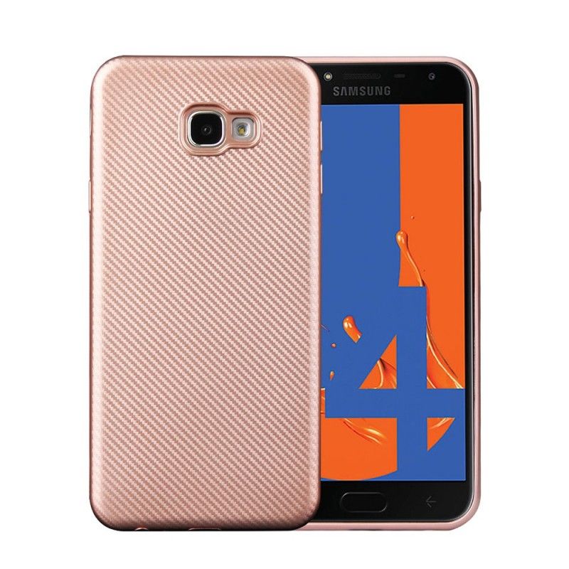 Deksel Samsung Galaxy J4 Plus Svart Sklisikker Vevd