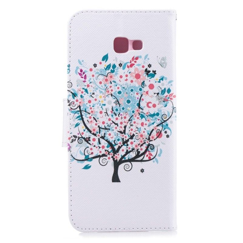 Folio Deksel for Samsung Galaxy J4 Plus Blomstret Tre