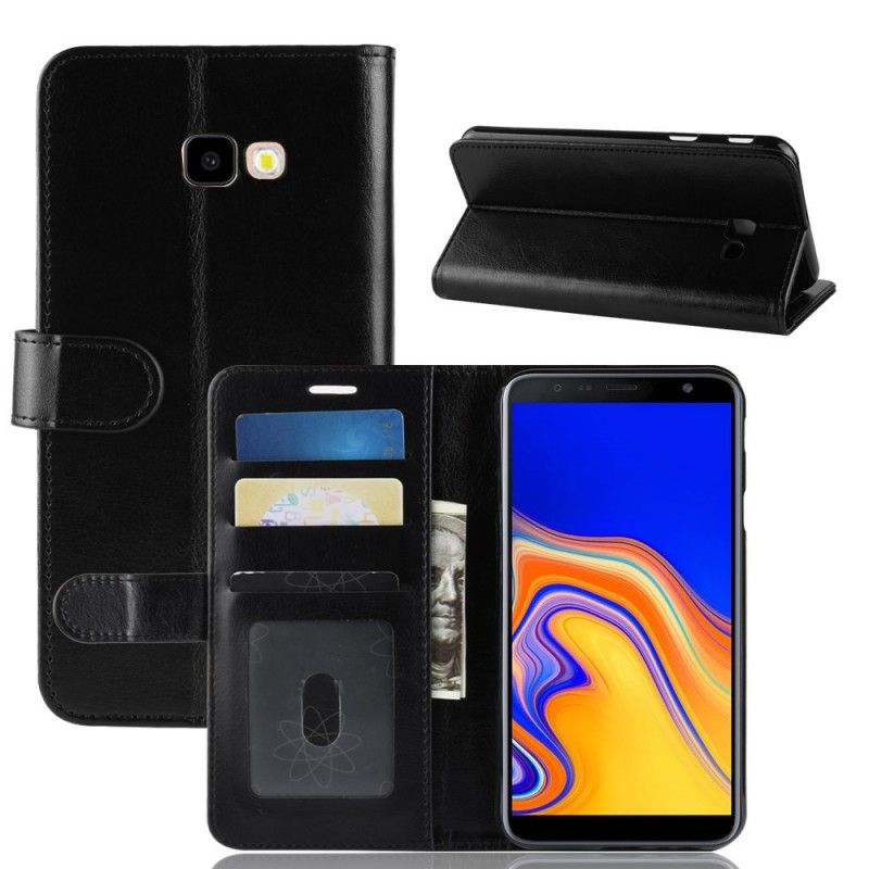 Folio Deksel for Samsung Galaxy J4 Plus Svart Ultra Kunstlær