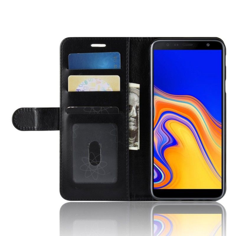 Folio Deksel for Samsung Galaxy J4 Plus Svart Ultra Kunstlær