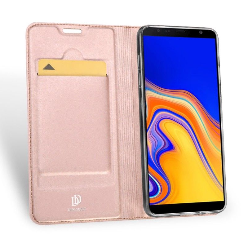 Folio Deksel Samsung Galaxy J4 Plus Golden Førsteklasses Serie