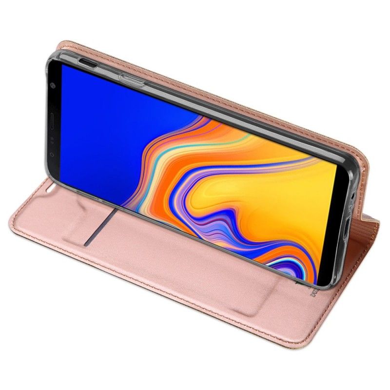 Folio Deksel Samsung Galaxy J4 Plus Golden Førsteklasses Serie