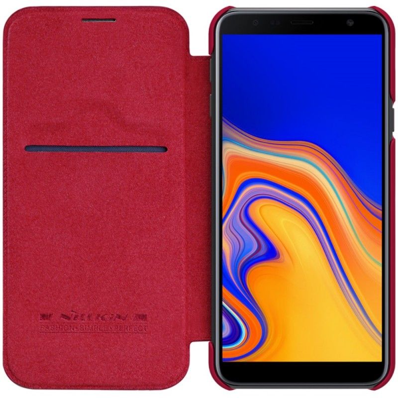 Folio Deksel Samsung Galaxy J4 Plus Rød Nillkin Qin-Serien