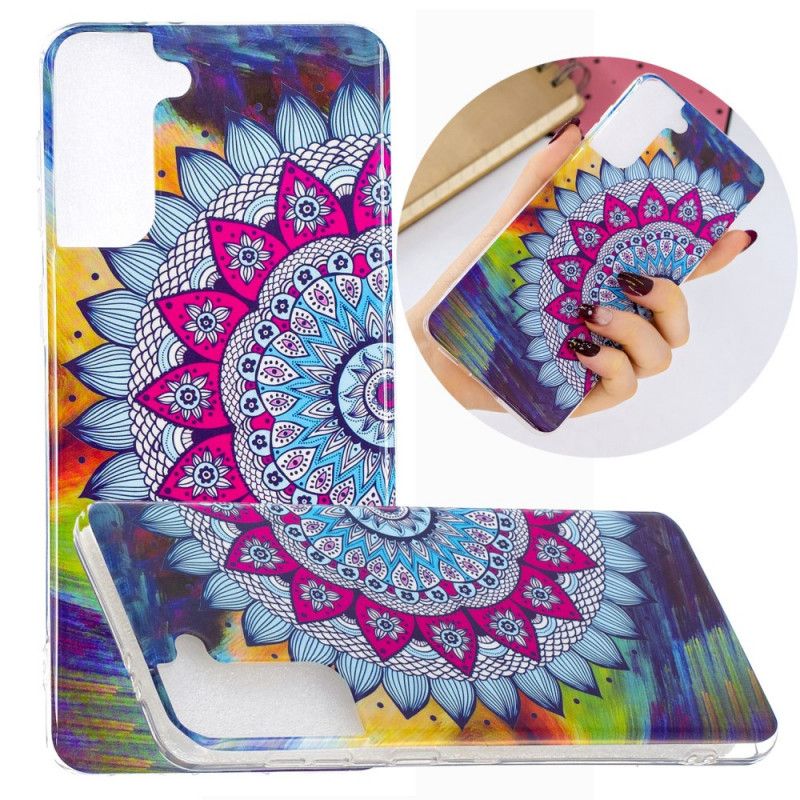 Deksel Samsung Galaxy S21 Plus 5G Fluorescerende Mandala