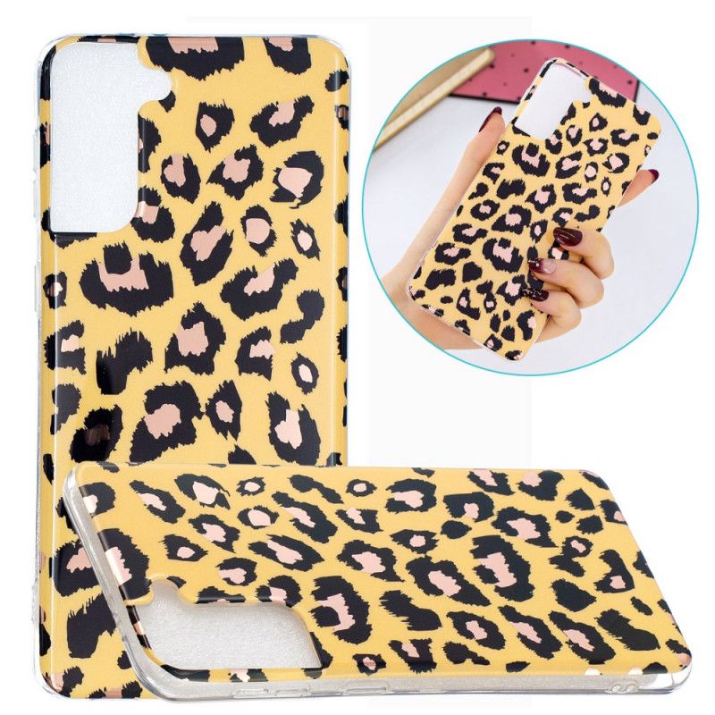 Deksel Samsung Galaxy S21 Plus 5G Marmor I Leopardstil Anti-fall