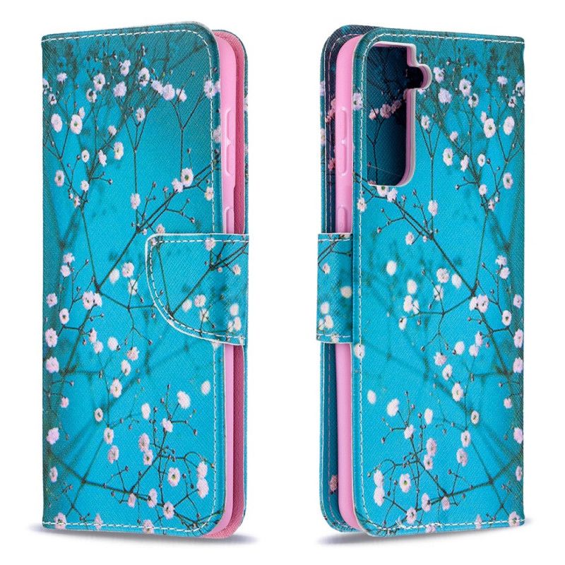 Folio Deksel for Samsung Galaxy S21 Plus 5G Blomstrende Tre