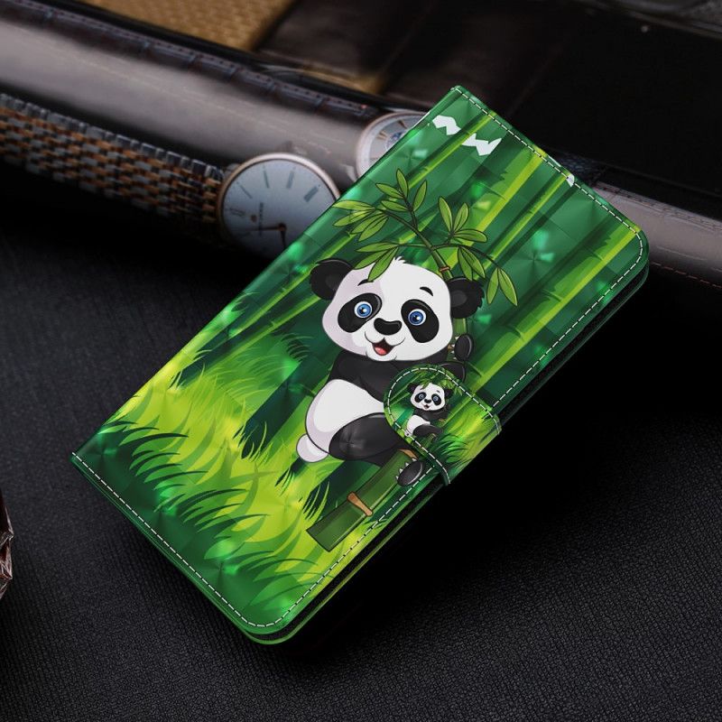 Folio Deksel for Samsung Galaxy S21 Plus 5G Panda Og Bambus