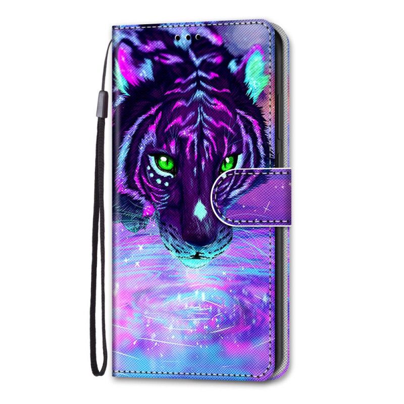 Folio Deksel for Samsung Galaxy S21 Plus 5G Svart Magisk Feline