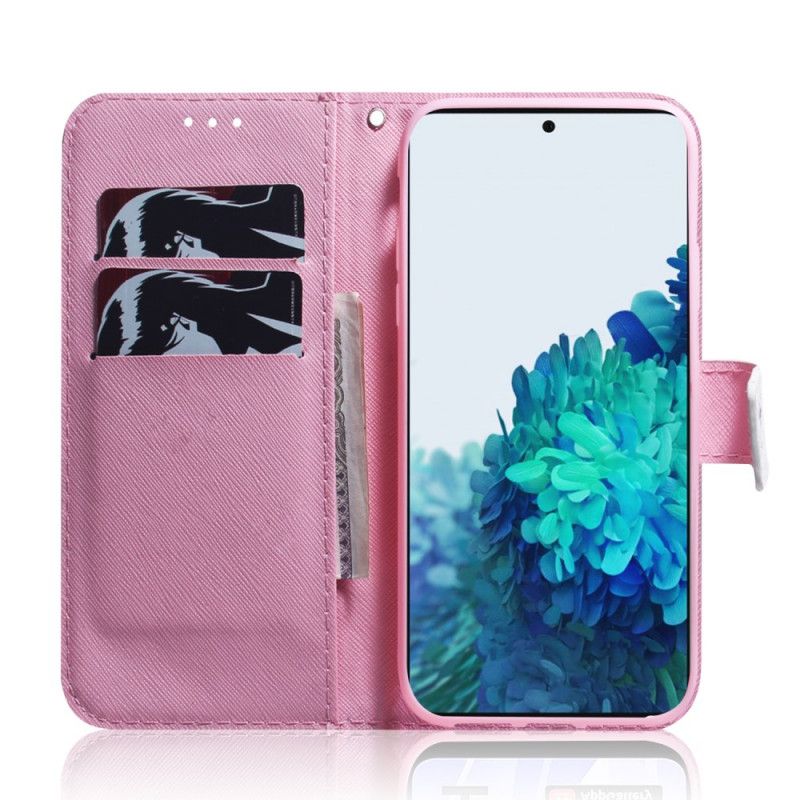 Folio Deksel Samsung Galaxy S21 Plus 5G Gammel Roseblomst Beskyttelse