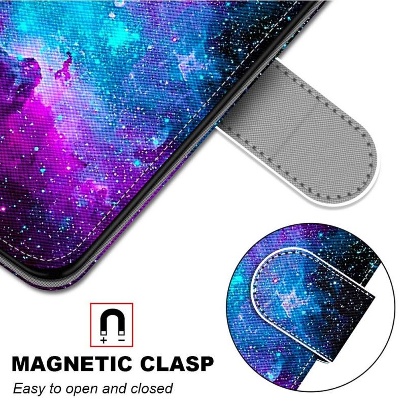 Folio Deksel Samsung Galaxy S21 Plus 5G Kosmisk Himmel Anti-fall