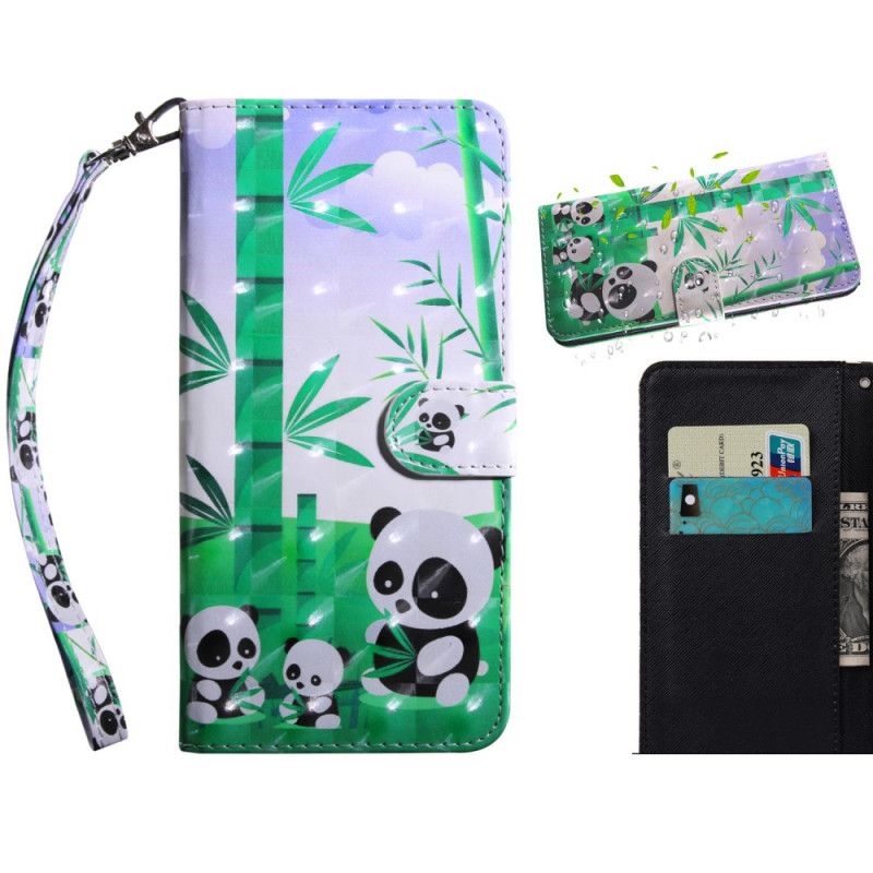 Folio Deksel Samsung Galaxy S21 Plus 5G Pandas Familie