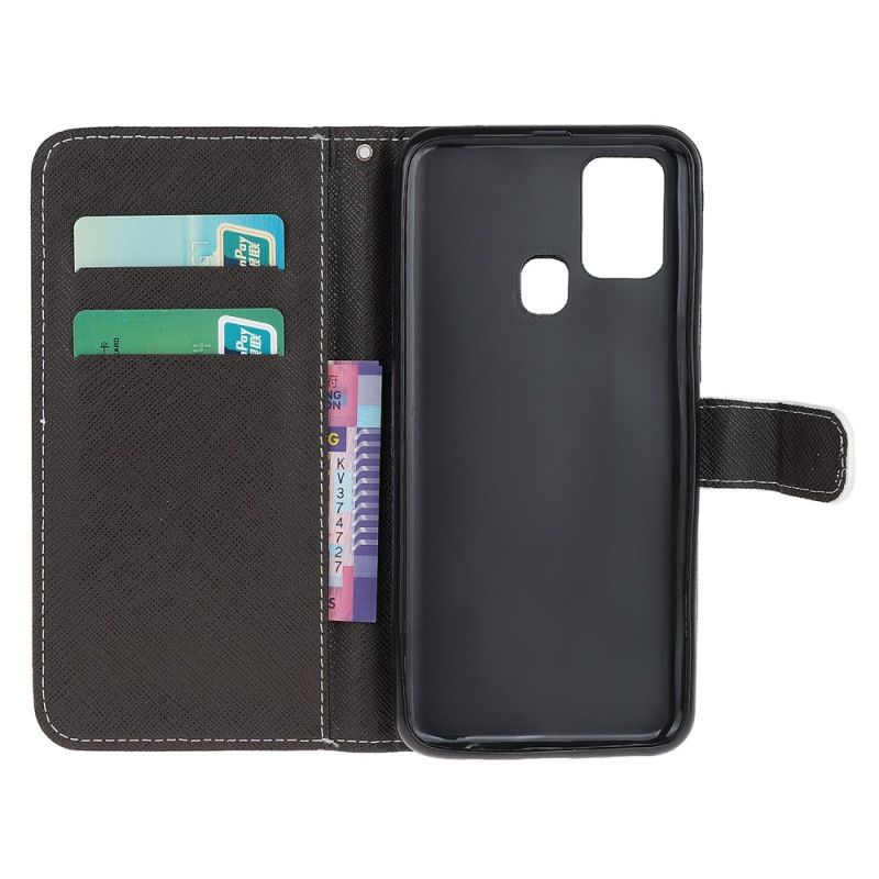 Folio Deksel for Samsung Galaxy M21 Pandarom Med Tanga