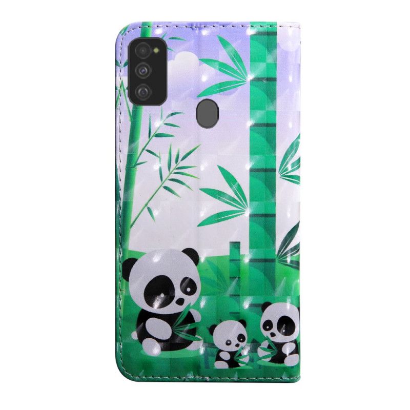 Folio Deksel Samsung Galaxy M21 Pandafamilie