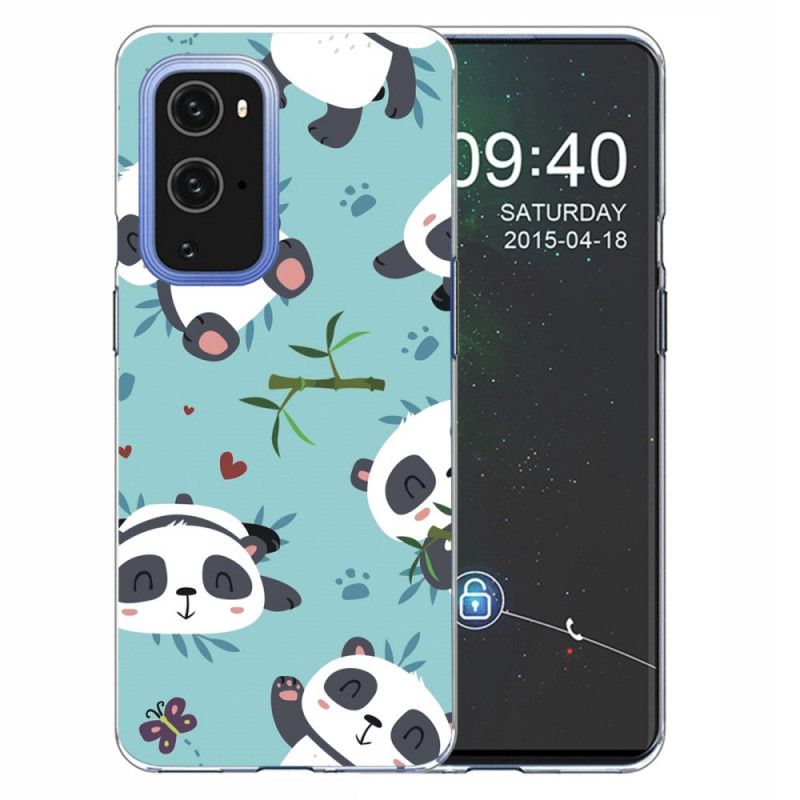 Deksel OnePlus 9 Grønn Haug Med Pandaer