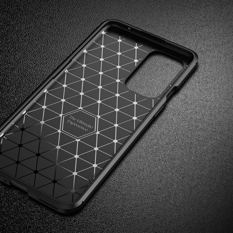 Deksel OnePlus 9 Svart Fleksibel Karbonfibertekstur