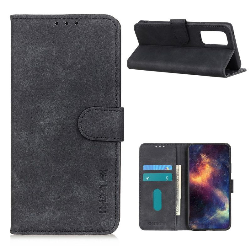 Folio Deksel for OnePlus 9 Svart Vintage Khazneh-Skinneffekt