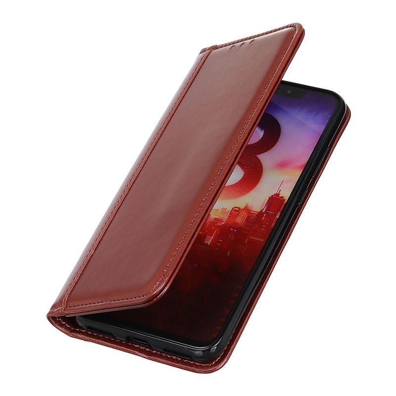 Folio Deksel OnePlus 9 Svart Delt Skinn