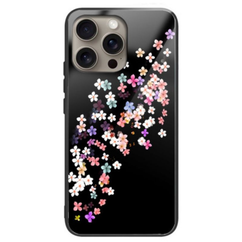 Deksel iPhone 16 Pro Blomstermønster I Herdet Glass