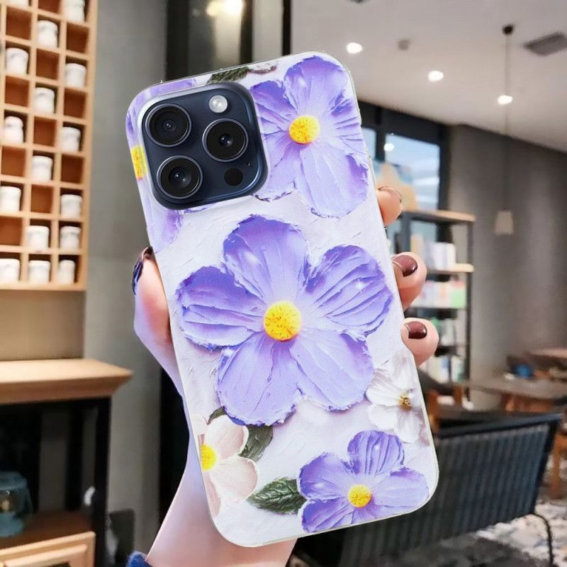 Deksel iPhone 16 Pro Lilla Blomster