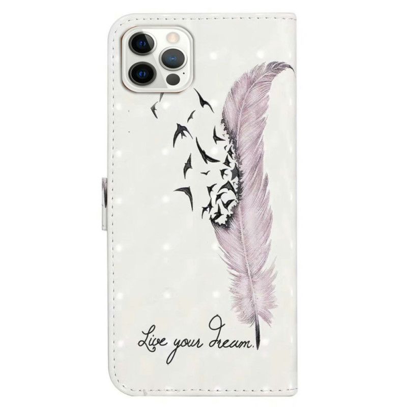 Folio Deksel Til iPhone 16 Pro Vintage Feather