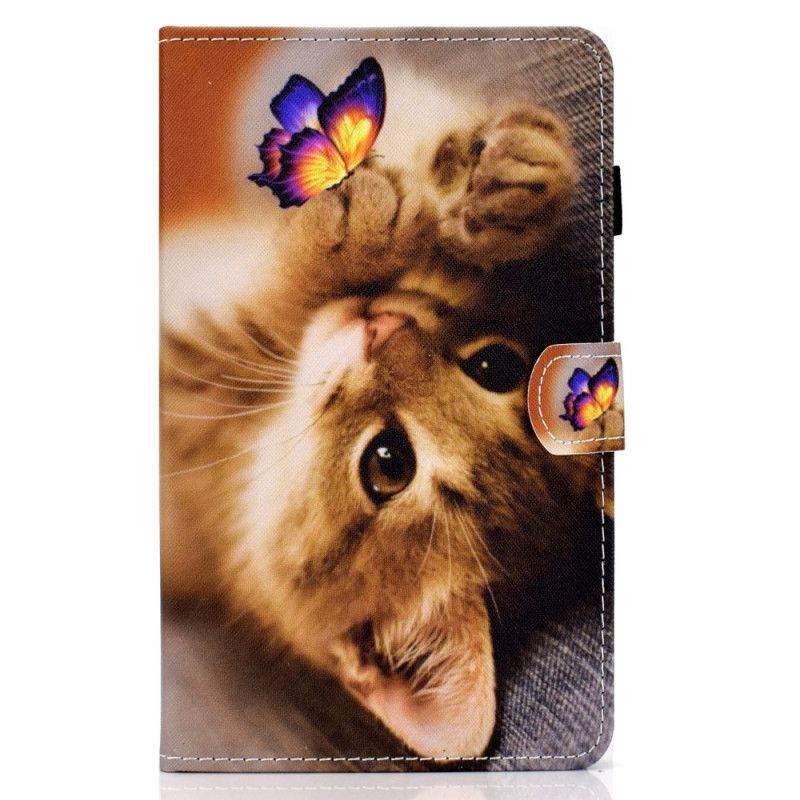 Folio Deksel Huawei MatePad T 8 Kattungen Og Sommerfuglen Min Beskyttelse