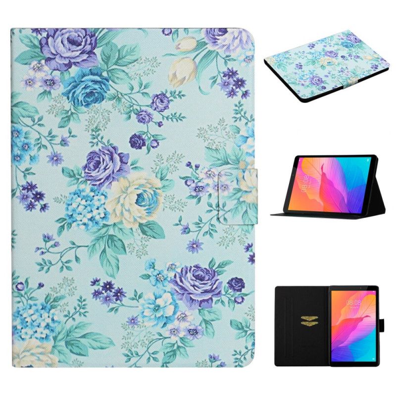 Folio Deksel Huawei MatePad T 8 Svart Blomster Blomster Blomster