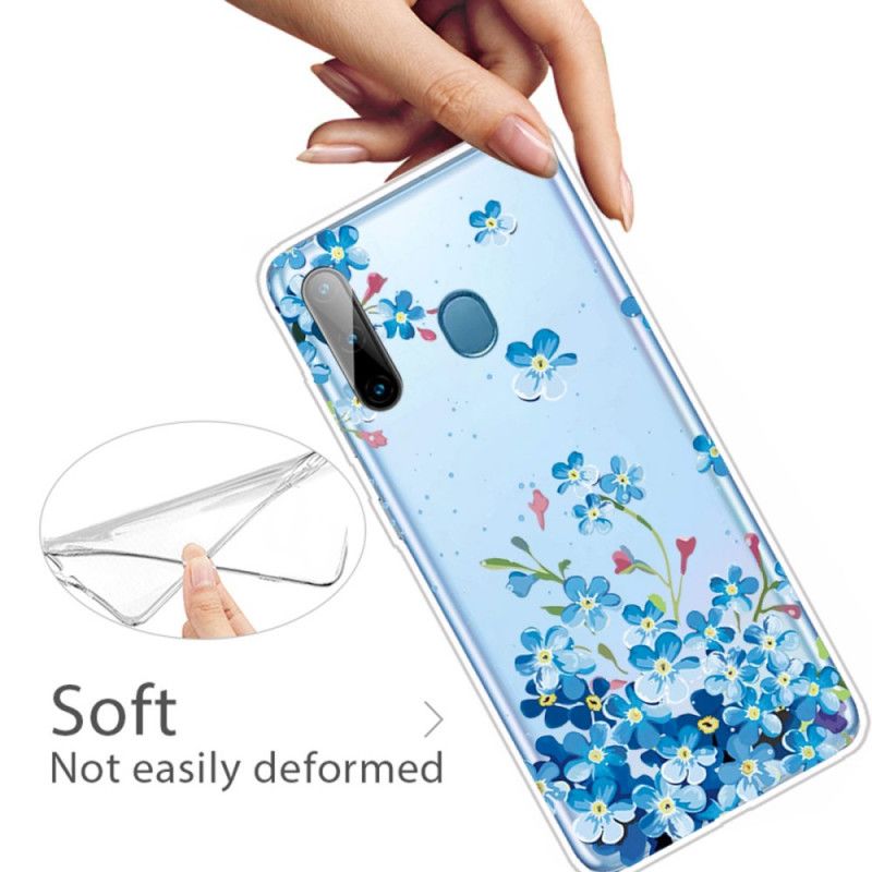 Deksel Samsung Galaxy M11 Blå Blomster