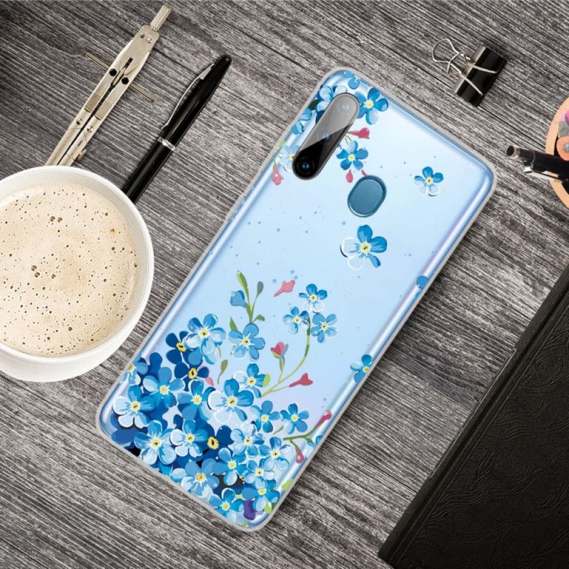 Deksel Samsung Galaxy M11 Blå Blomster