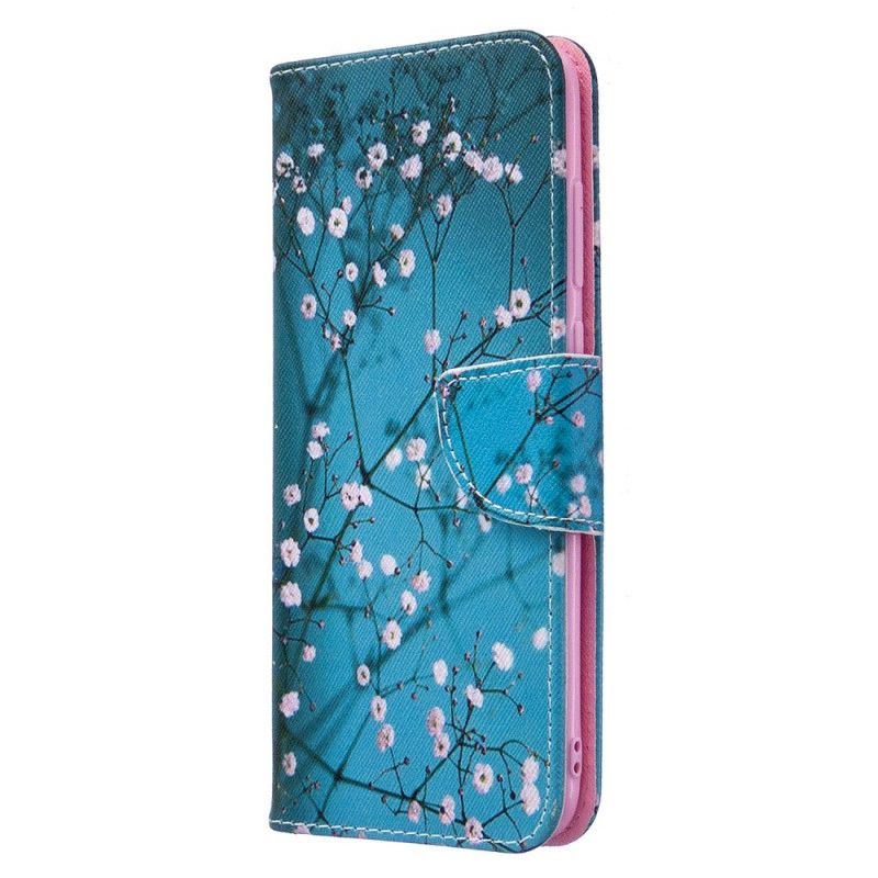 Folio Deksel for Samsung Galaxy M11 Blomstrende Tre
