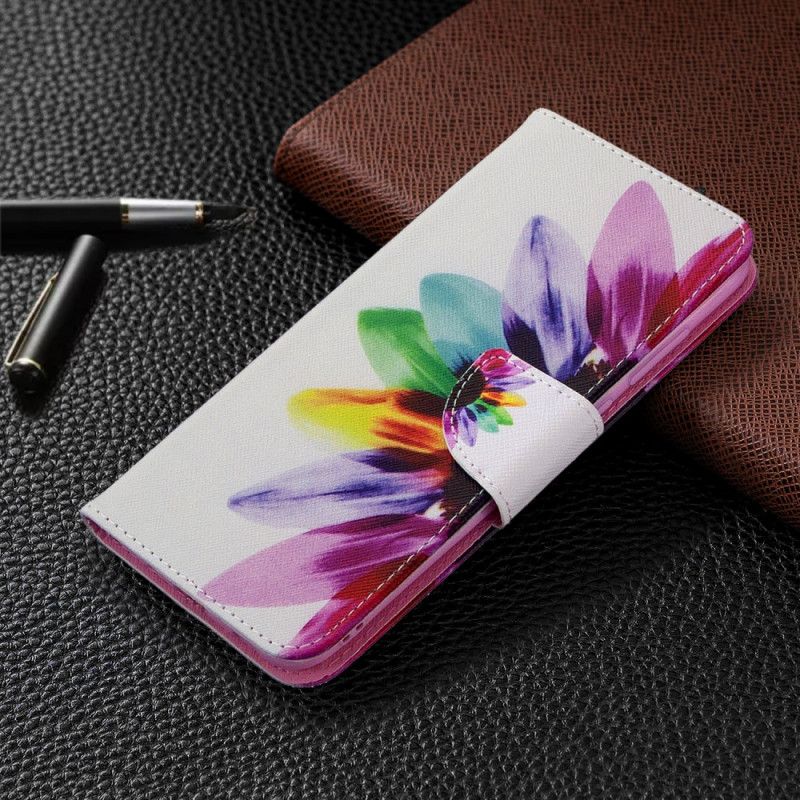 Folio Deksel Samsung Galaxy M11 Akvarellblomst