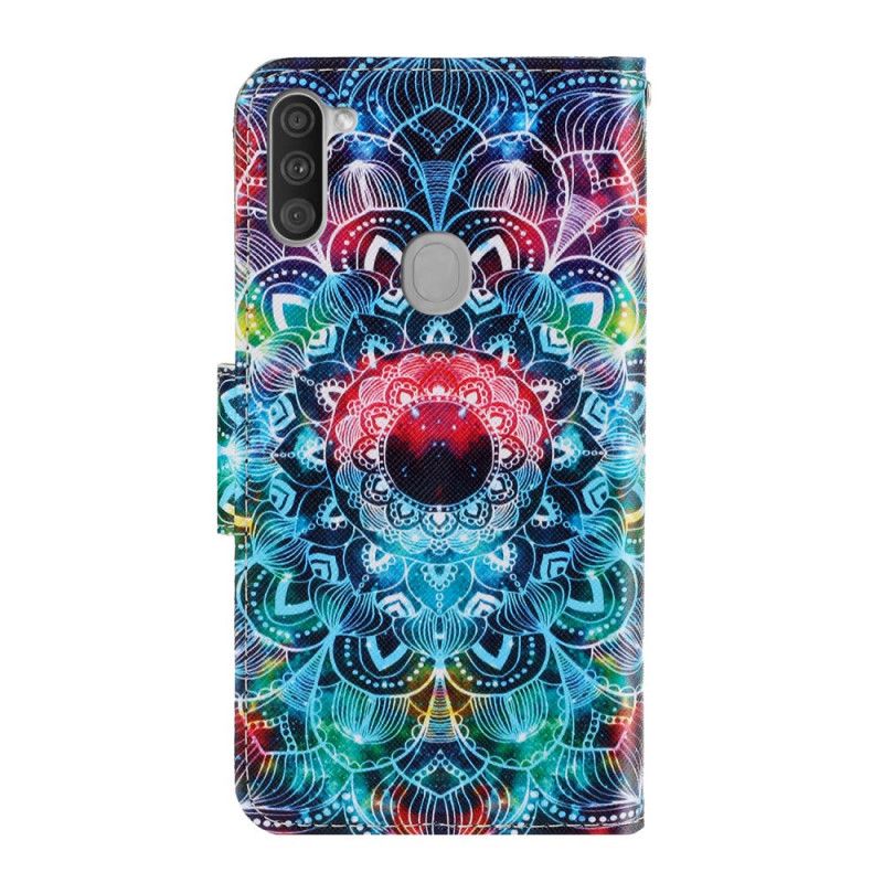 Folio Deksel Samsung Galaxy M11 Prangende Mandala Med Tanga