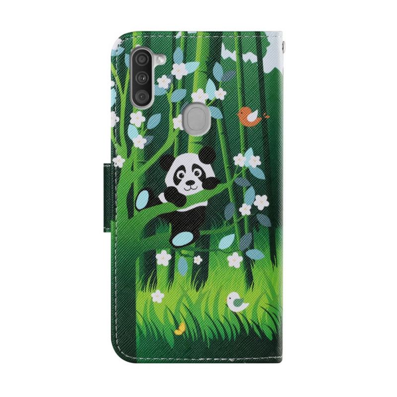 Lærdeksel Folio Deksel Samsung Galaxy M11 Pandagang