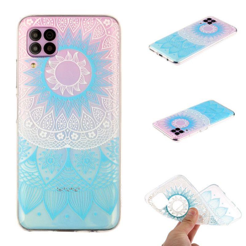 Deksel for Huawei P40 Lite Rosa Gjennomsiktig Fargerik Mandala