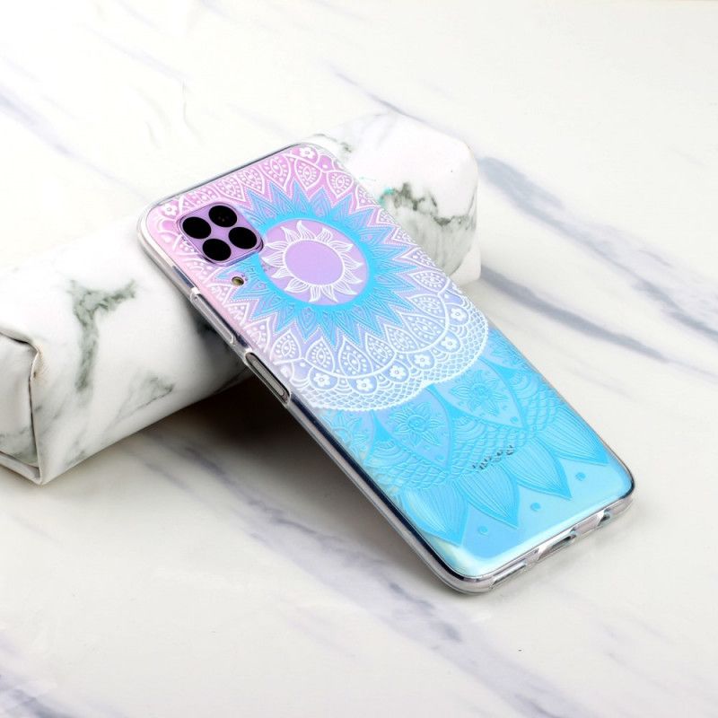 Deksel for Huawei P40 Lite Rosa Gjennomsiktig Fargerik Mandala