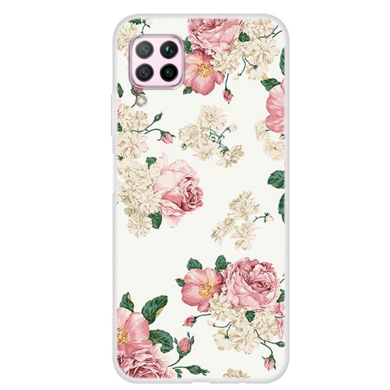 Deksel Huawei P40 Lite Frihetsblomster Anti-fall