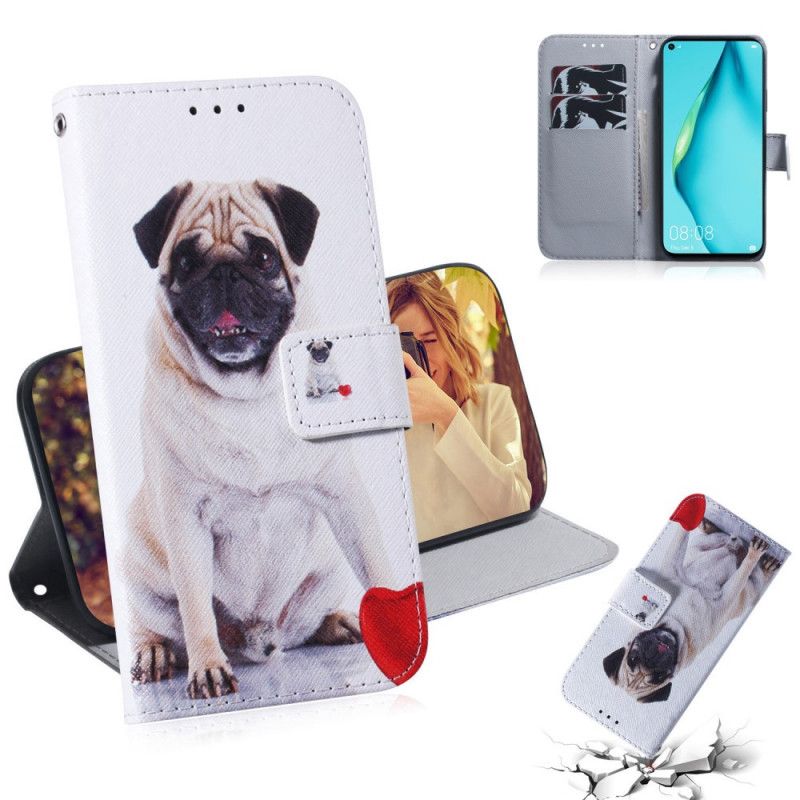 Folio Deksel for Huawei P40 Lite Mopshund