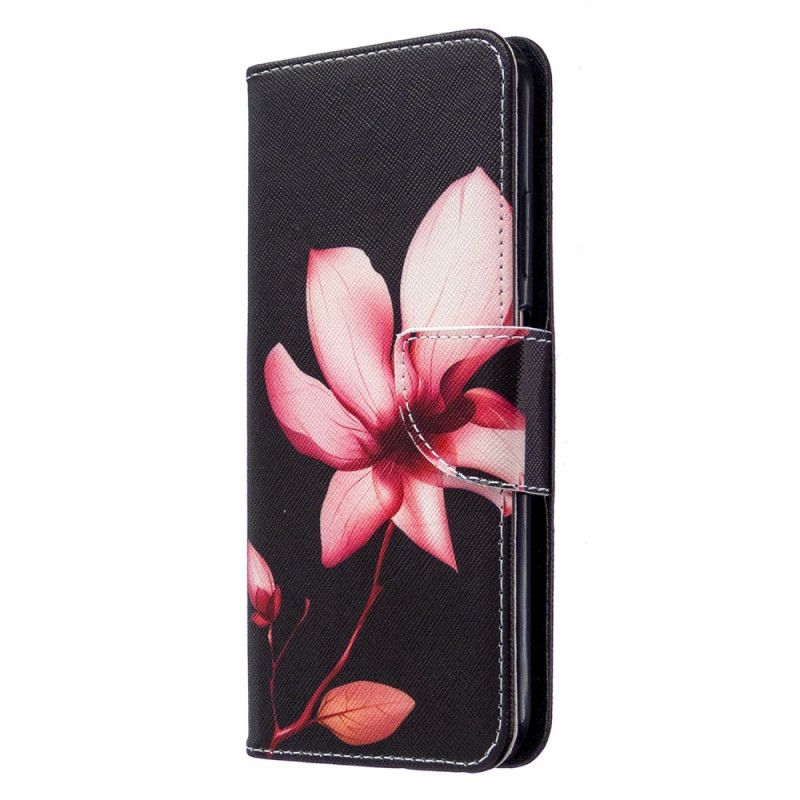 Folio Deksel Huawei P40 Lite Rosa Blomst