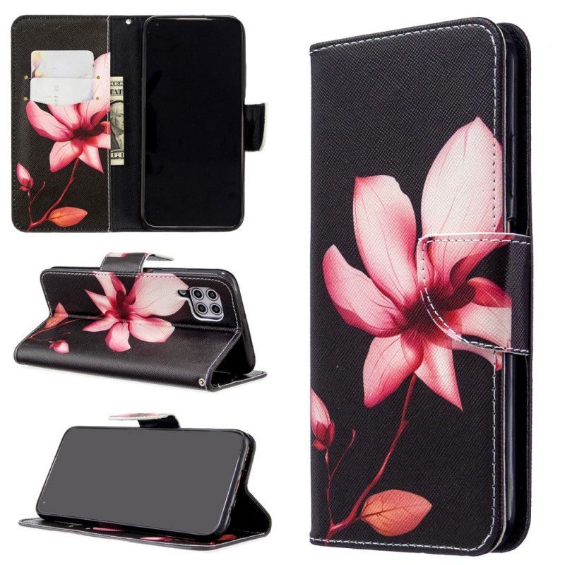 Folio Deksel Huawei P40 Lite Rosa Blomst