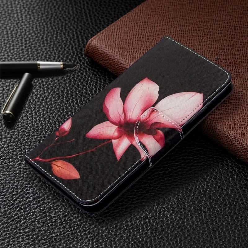 Folio Deksel Huawei P40 Lite Rosa Blomst