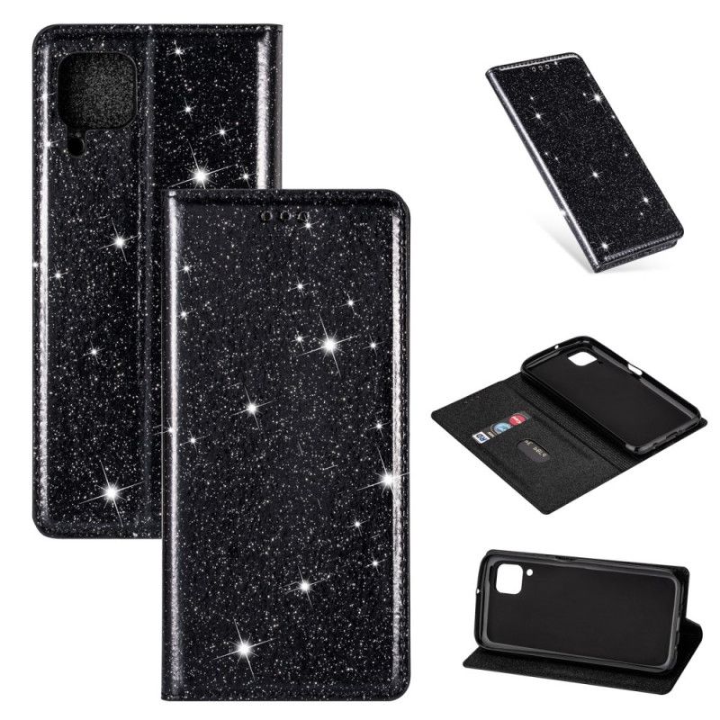 Folio Deksel Huawei P40 Lite Svart Glitter Stil