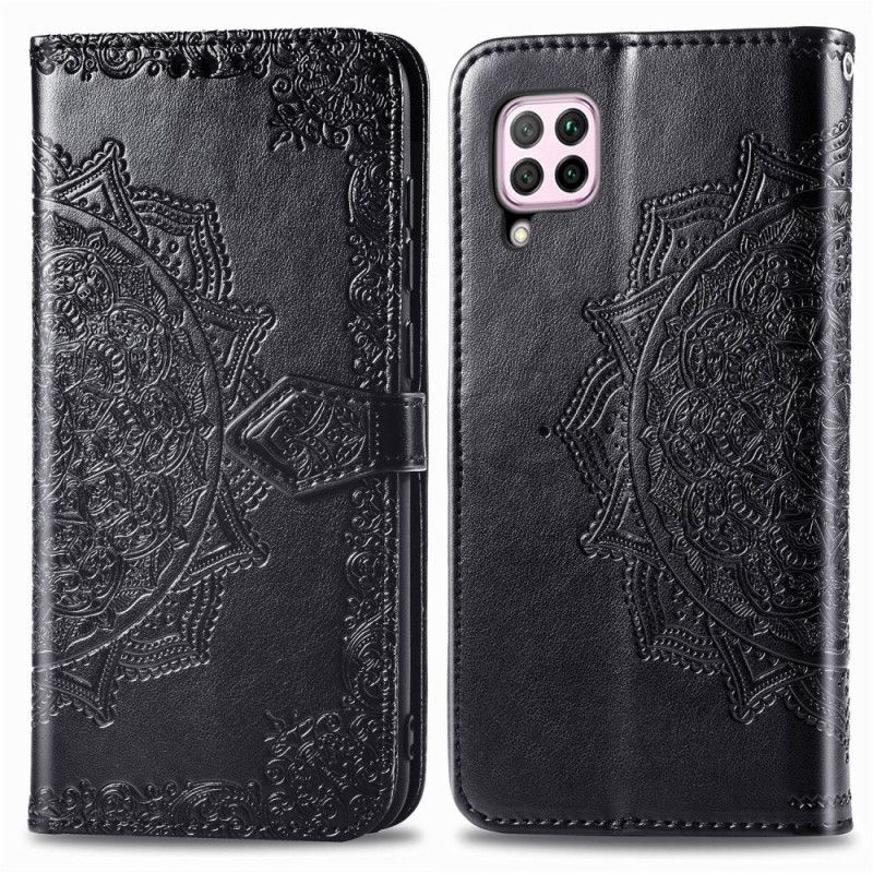 Folio Deksel Huawei P40 Lite Svart Middelaldrende Mandala