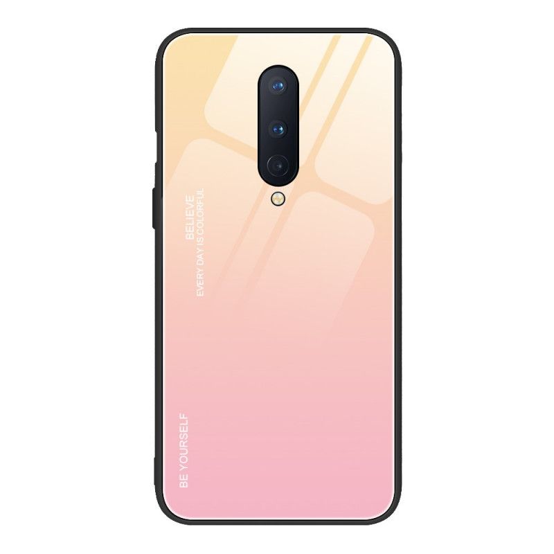 Deksel for OnePlus 8 Rød Vær Deg Selv Herdet Glass