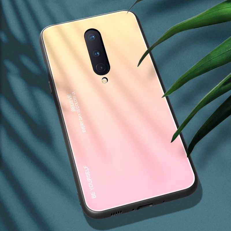 Deksel for OnePlus 8 Rød Vær Deg Selv Herdet Glass