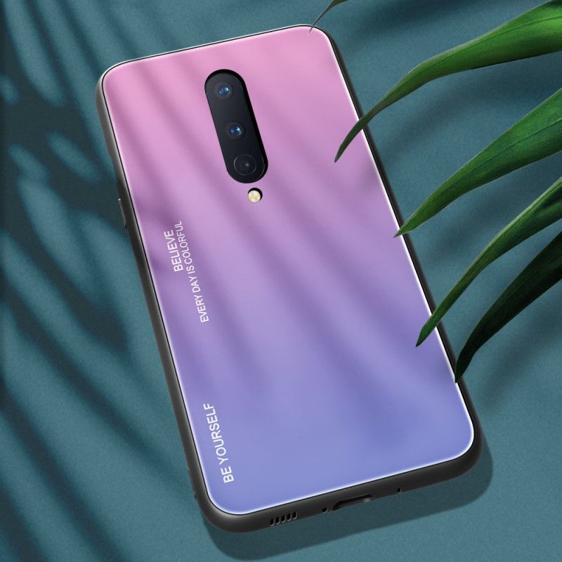 Deksel for OnePlus 8 Rød Vær Deg Selv Herdet Glass