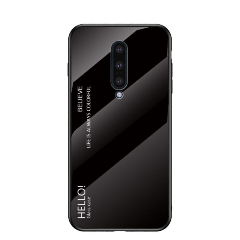 Deksel OnePlus 8 Grå Hei Herdet Glass