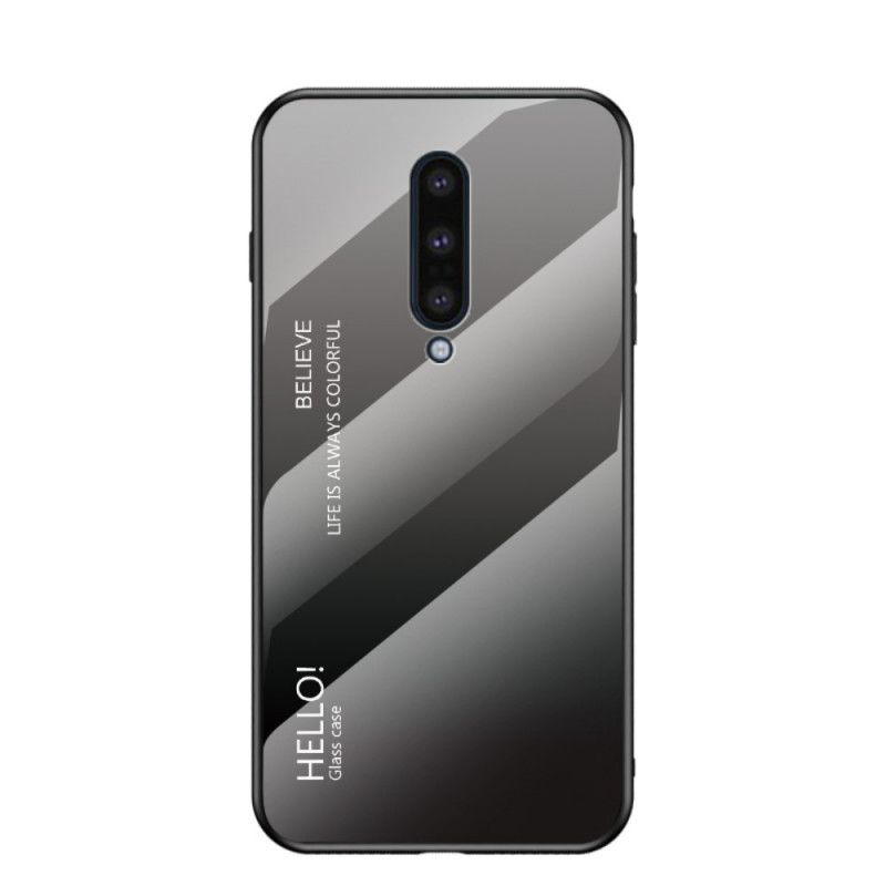 Deksel OnePlus 8 Grå Hei Herdet Glass