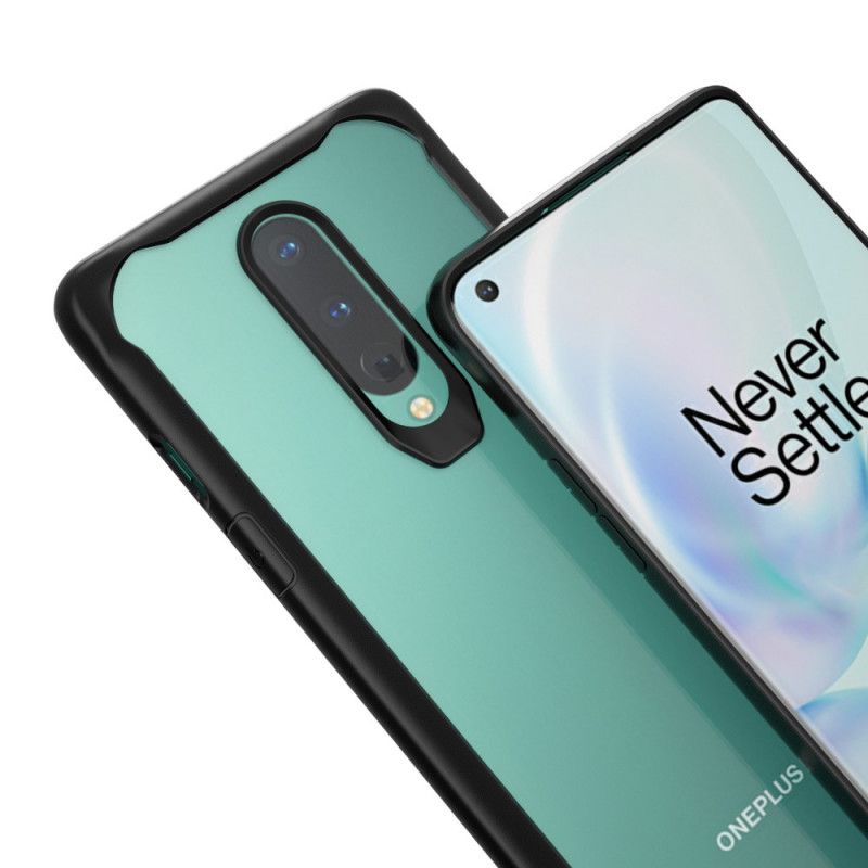 Deksel OnePlus 8 Svart Hybridfasede Kanter