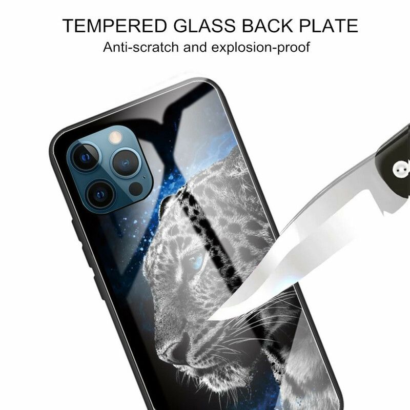 Deksel iPhone 13 Pro Feline Ansikt I Herdet Glass