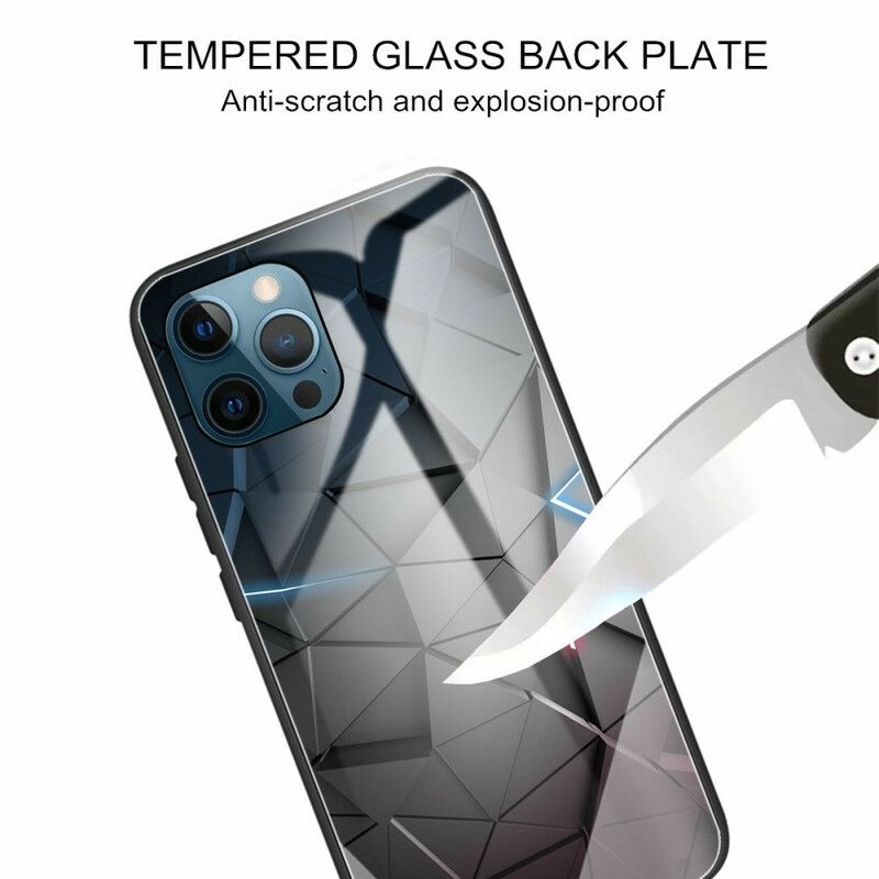 Deksel iPhone 13 Pro Herdet Glass Geometri