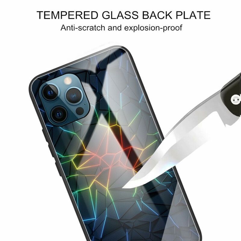 Deksel iPhone 13 Pro Herdet Glass Geometri